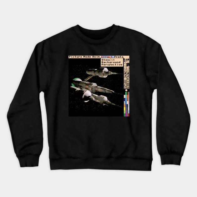 Amiga Deluxe Paint Crewneck Sweatshirt by haunteddata